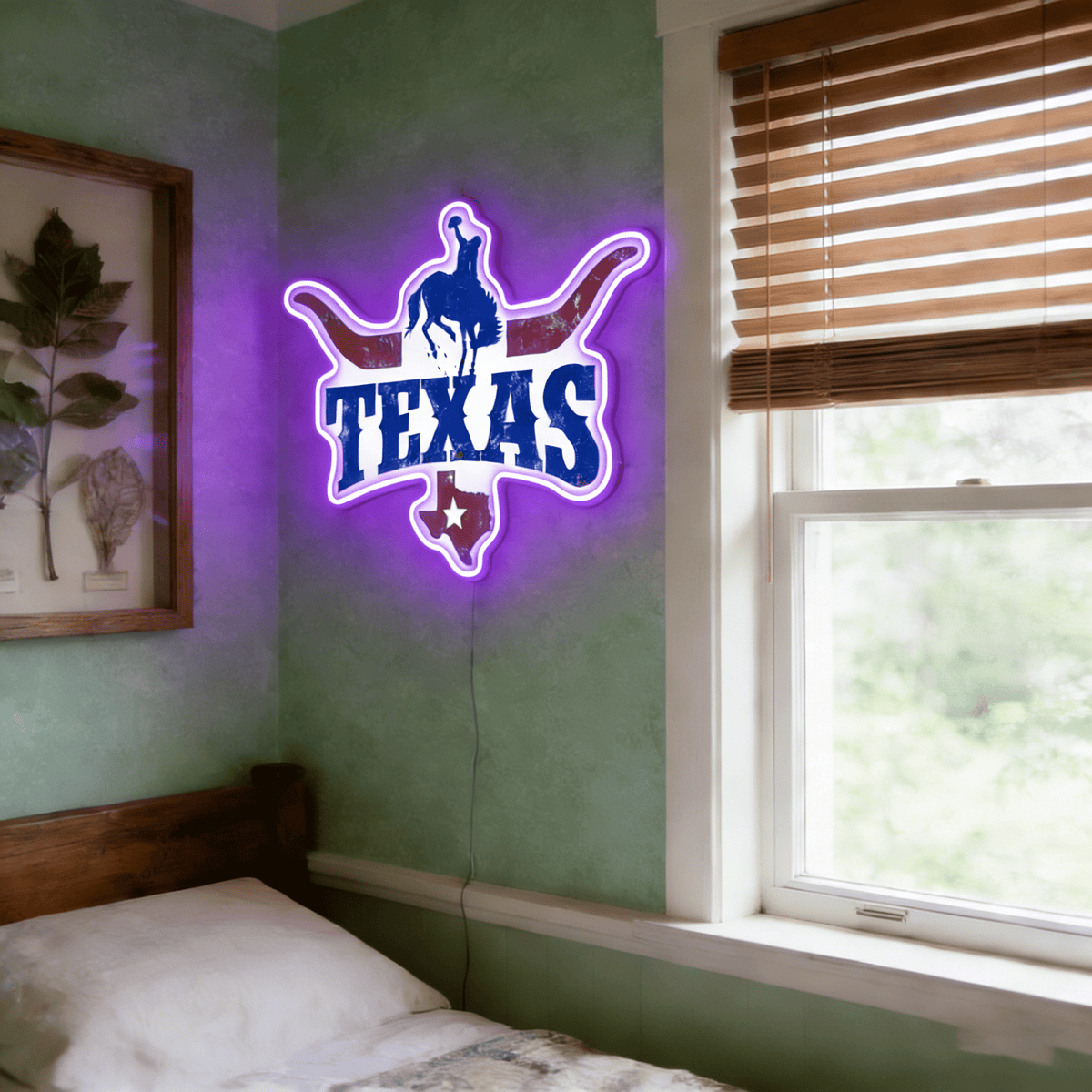 Texas LED USB Neon Signs Iconic Texas Wall Decor for Garages Man Cave