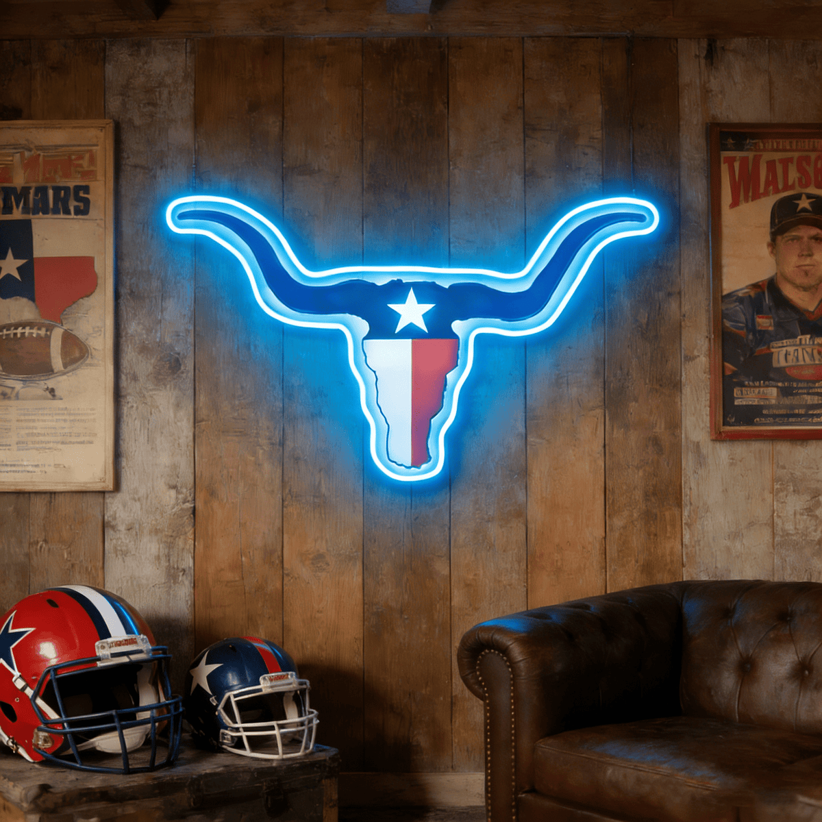 Texas LED USB Neon Signs Iconic Texas Wall Decor for Garages Man Cave