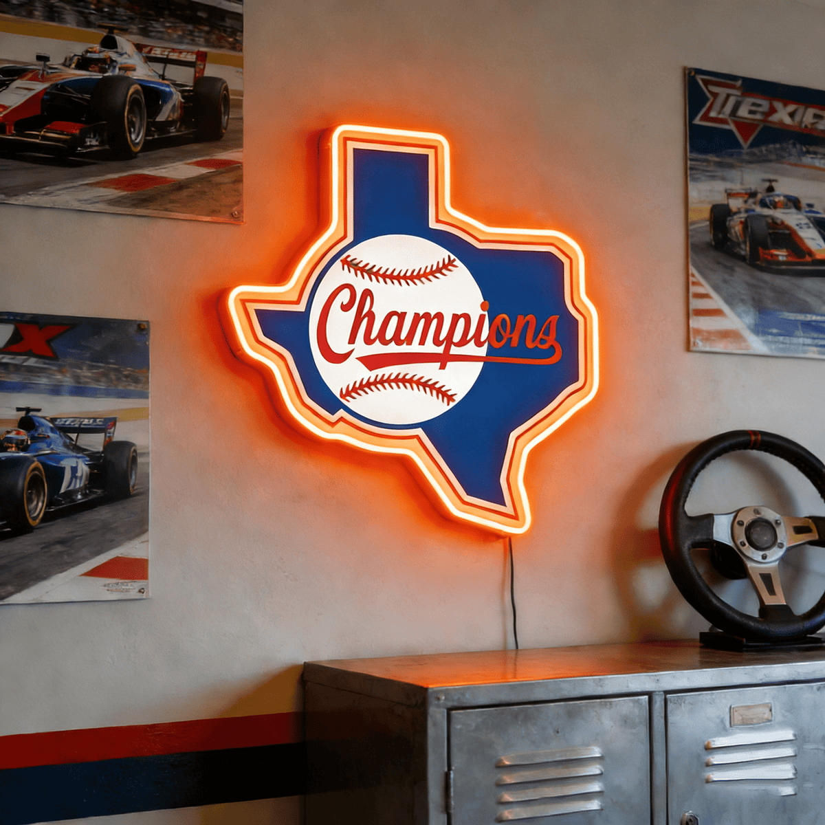 Texas LED USB Neon Signs Iconic Texas Wall Decor for Garages Man Cave
