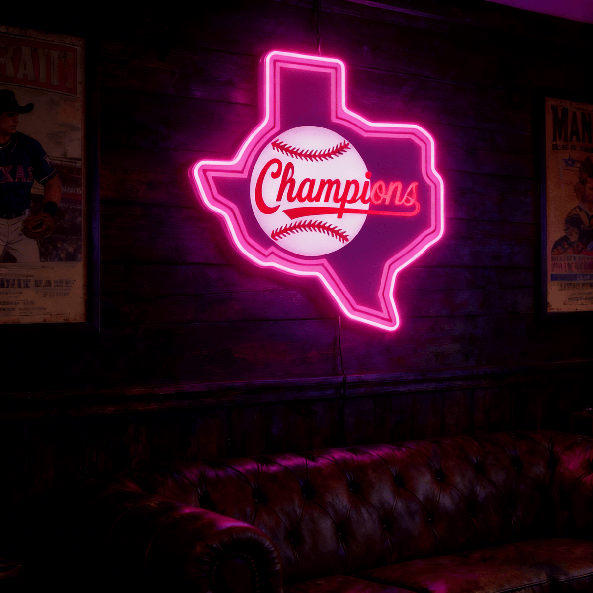 Texas LED USB Neon Signs Iconic Texas Wall Decor for Garages Man Cave