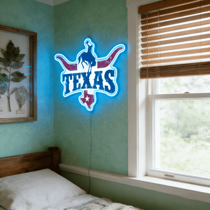 Texas LED USB Neon Signs Iconic Texas Wall Decor for Garages Man Cave