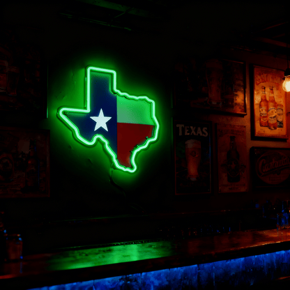 Texas LED USB Neon Signs Iconic Texas Wall Decor for Garages Man Cave