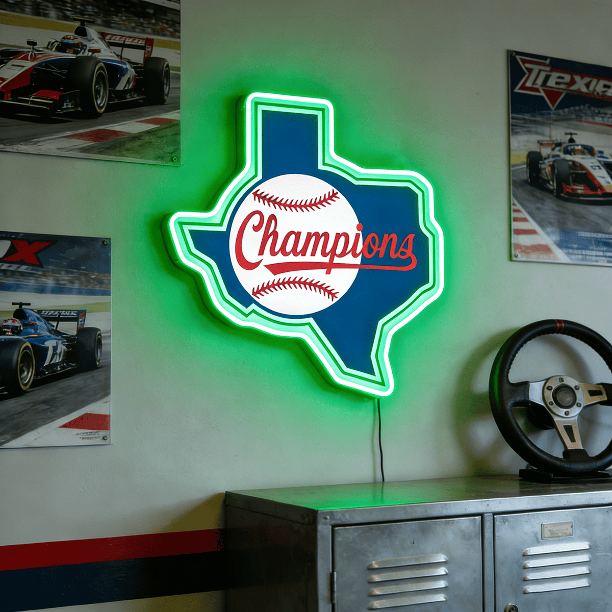 Texas LED USB Neon Signs Iconic Texas Wall Decor for Garages Man Cave