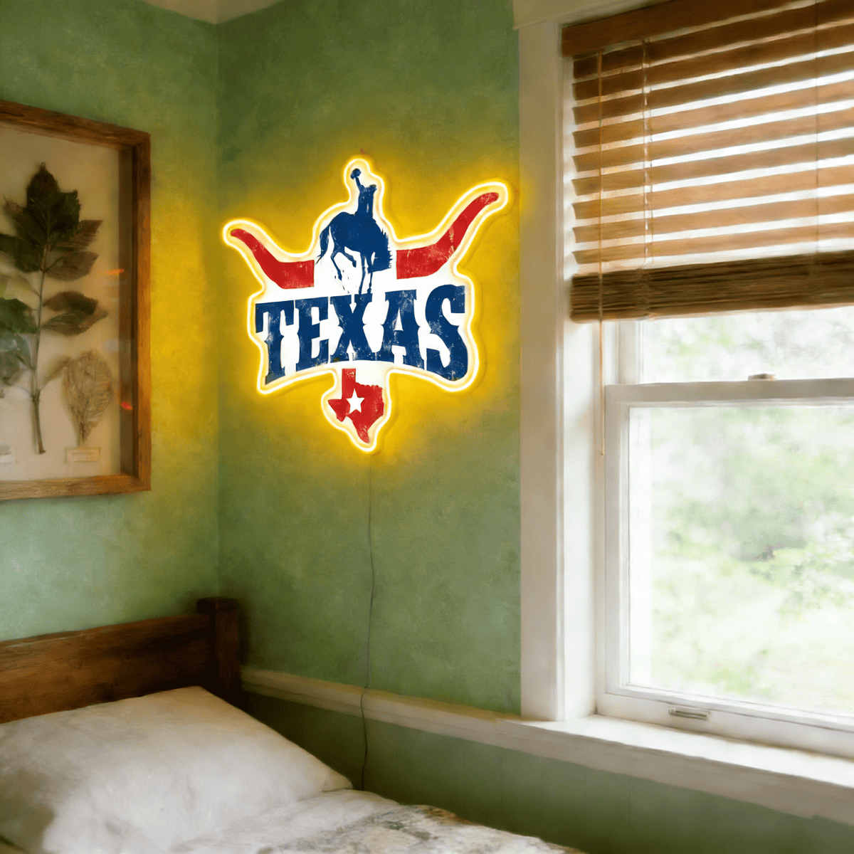 Texas LED USB Neon Signs Iconic Texas Wall Decor for Garages Man Cave