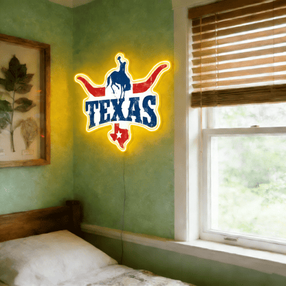 Texas LED USB Neon Signs Iconic Texas Wall Decor for Garages Man Cave