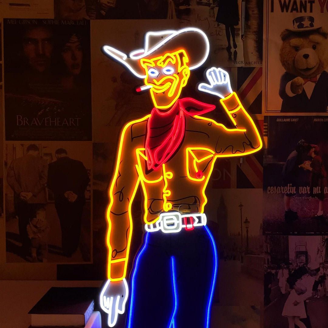 Vegas Vic Cowboy Led Neon Sign