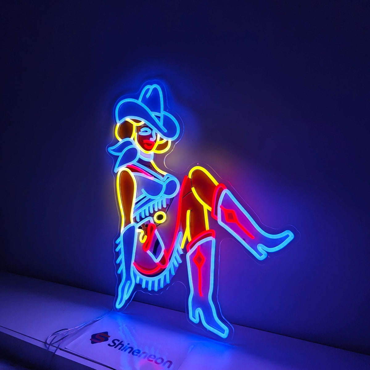 Vegas Vickie Cowgirl Led Sign Business Neon Sign