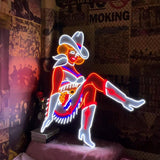 Vegas Vickie Cowgirl Led Sign Business Neon Sign