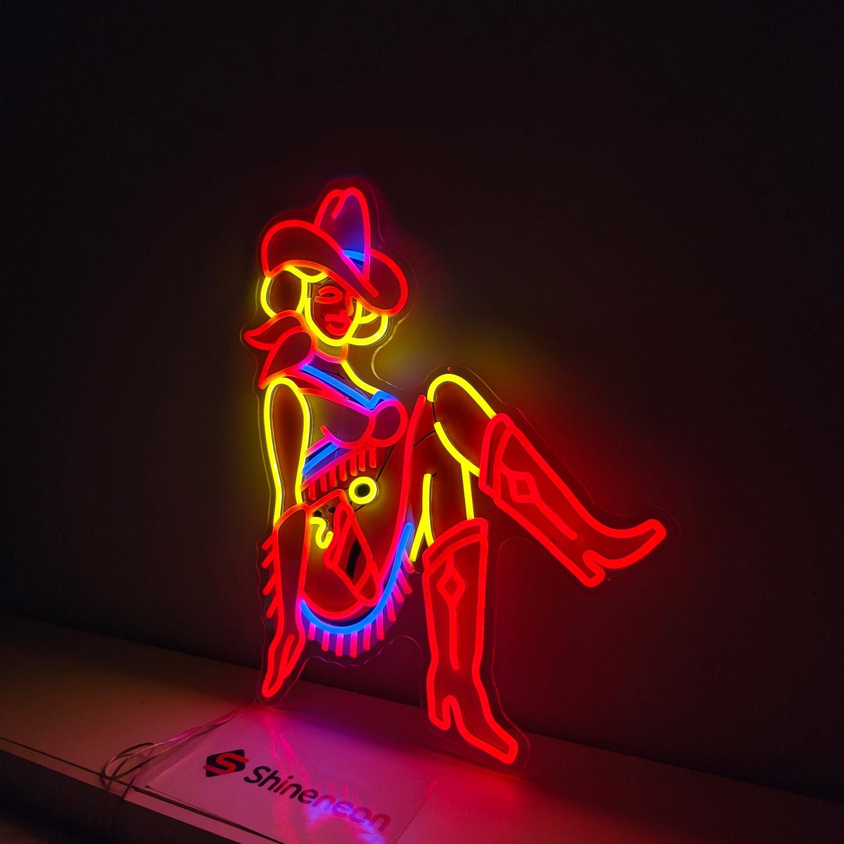 Vegas Vickie Cowgirl Led Sign Business Neon Sign