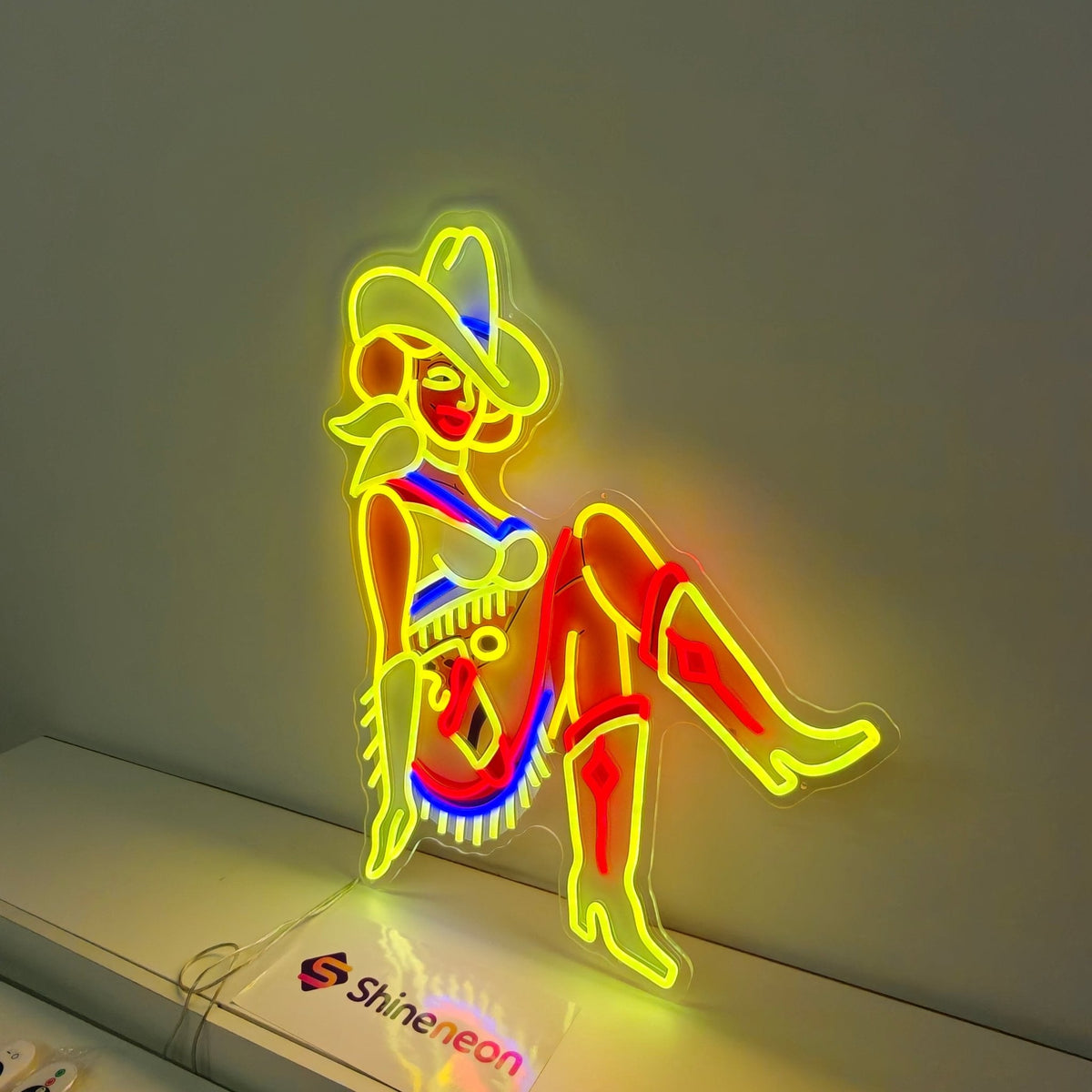 Vegas Vickie Cowgirl Led Sign Business Neon Sign