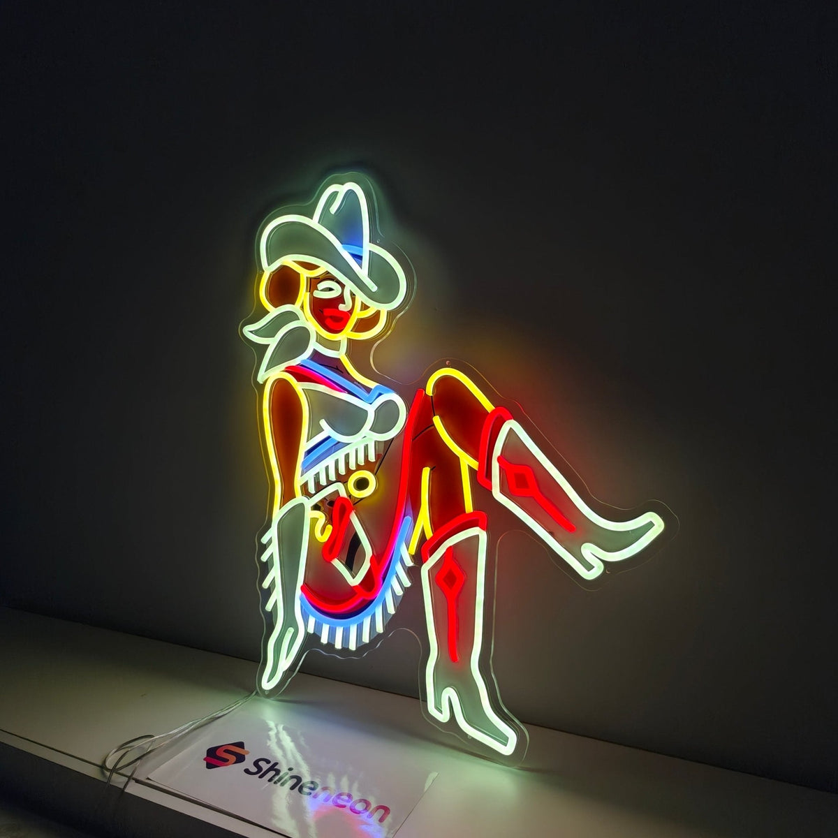 Vegas Vickie Cowgirl Led Sign Business Neon Sign