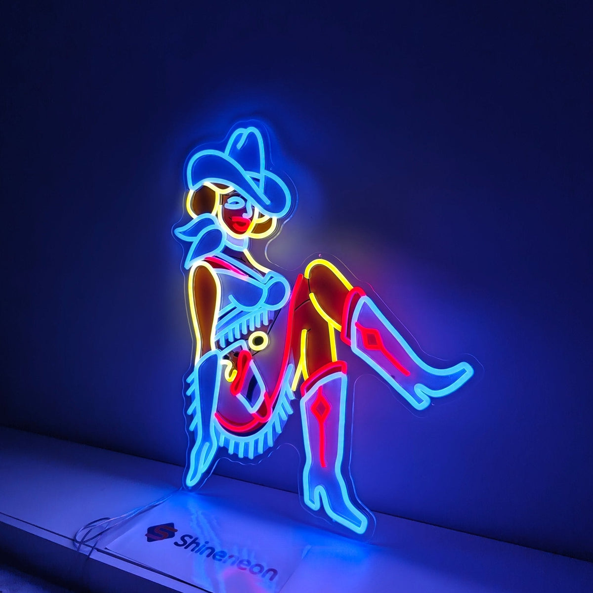 Vegas Vickie Cowgirl Led Sign Business Neon Sign