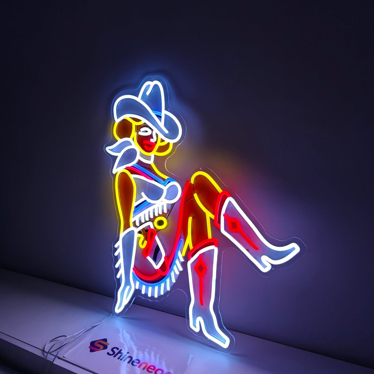 Vegas Vickie Cowgirl Led Sign Business Neon Sign