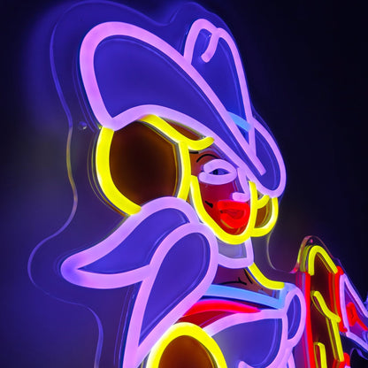 Vegas Vickie Cowgirl Led Sign Business Neon Sign