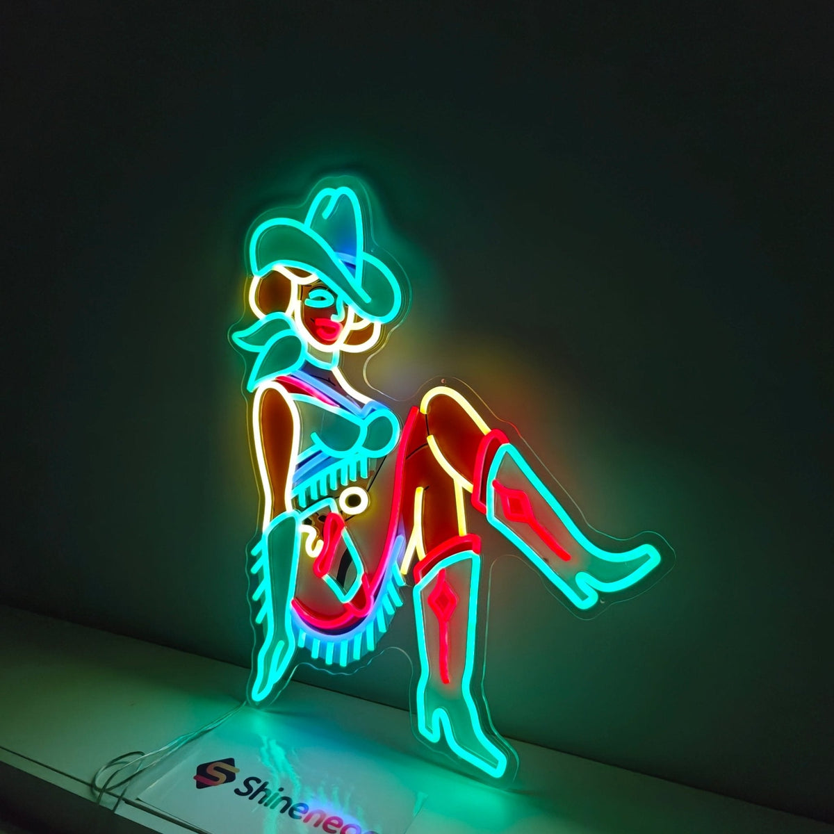 Vegas Vickie Cowgirl Led Sign Business Neon Sign