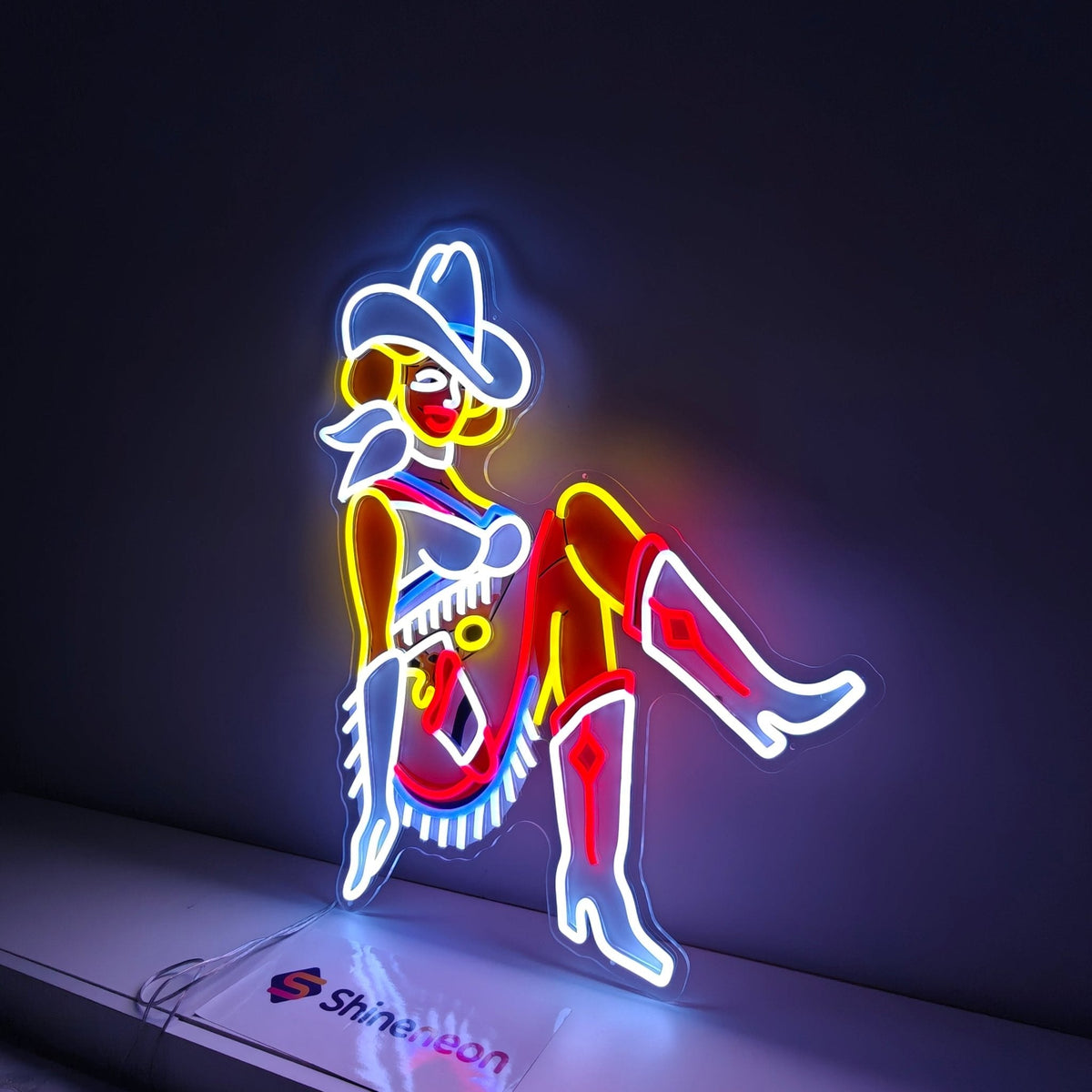 Vegas Vickie Cowgirl Led Sign Business Neon Sign