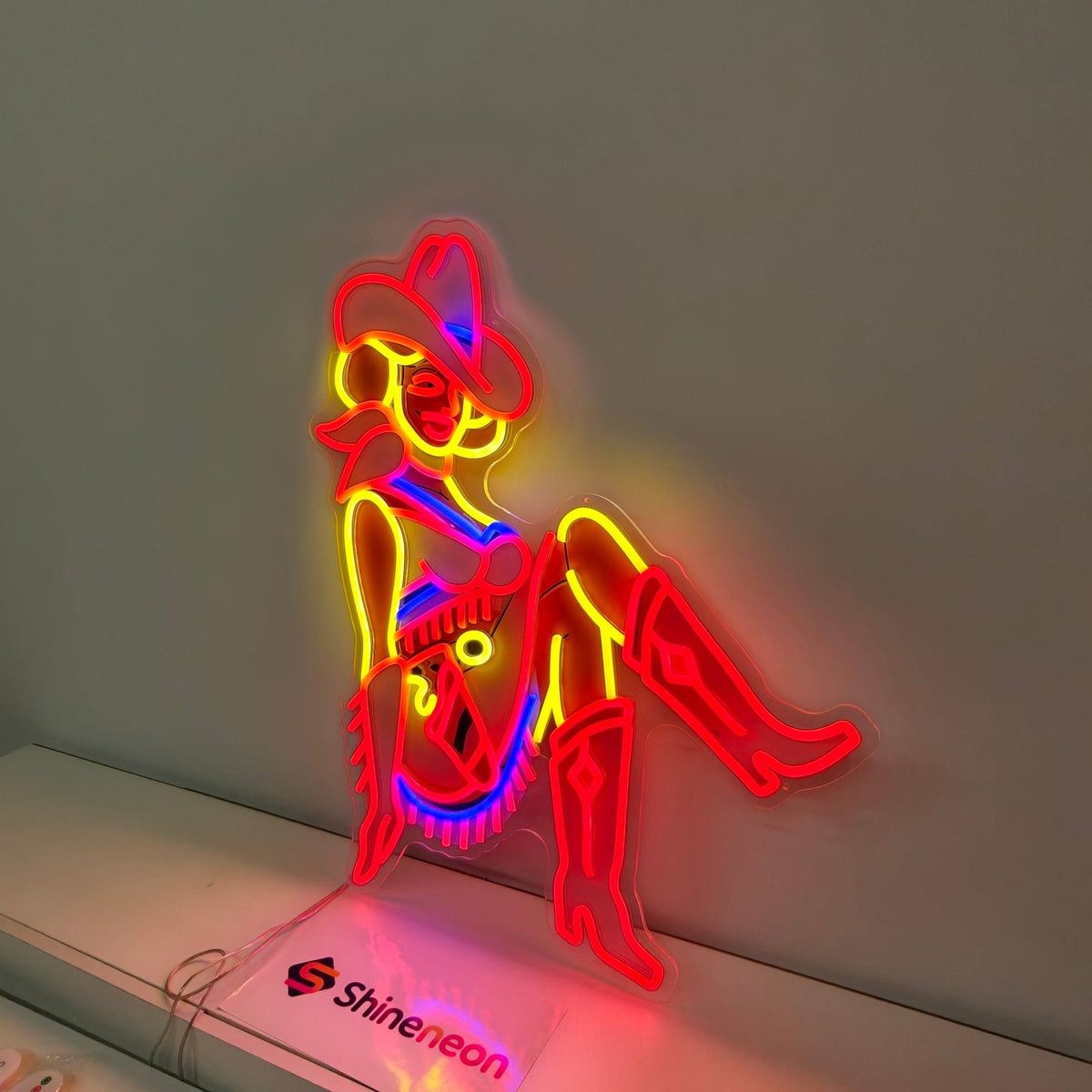Vegas Vickie Cowgirl Led Sign Business Neon Sign
