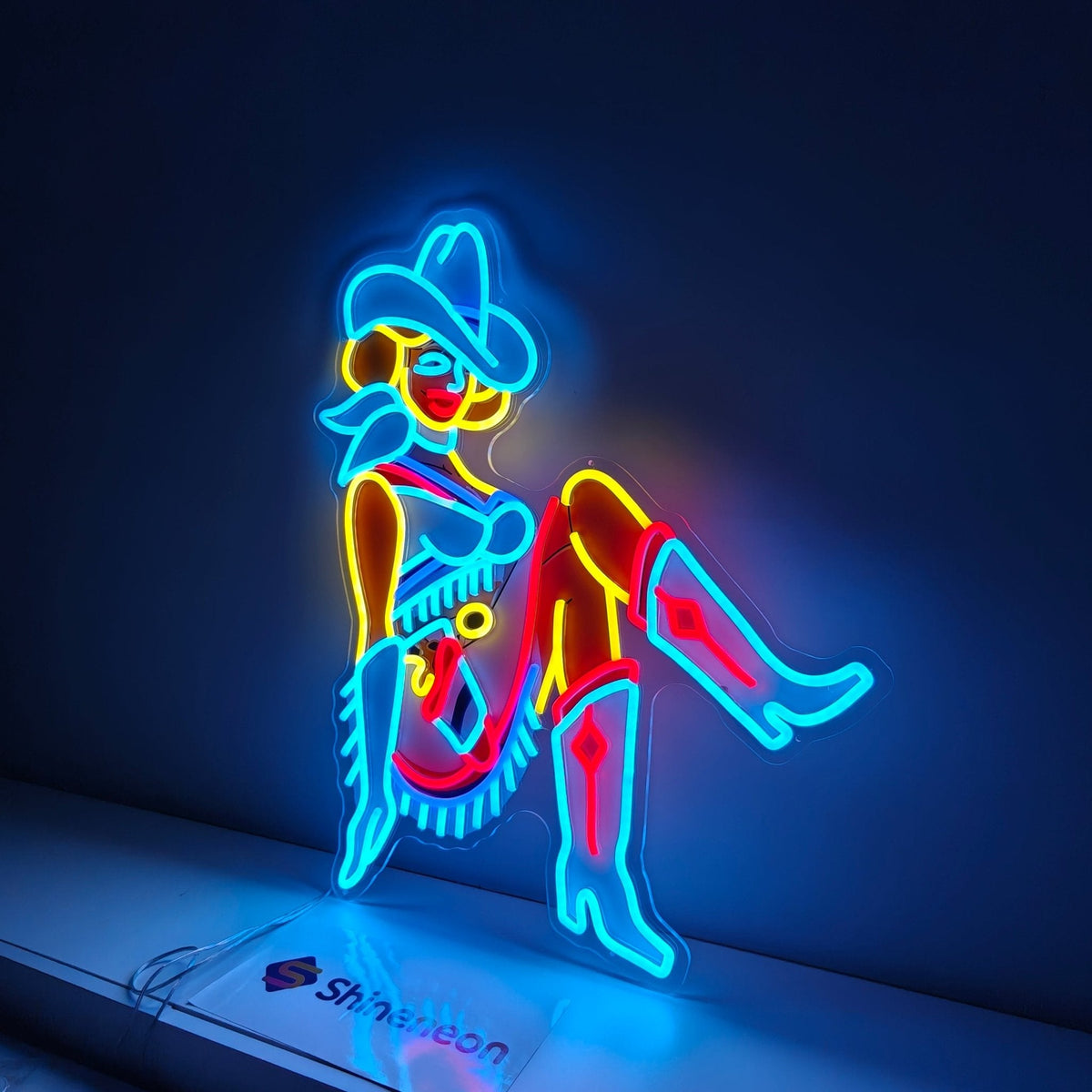 Vegas Vickie Cowgirl Led Sign Business Neon Sign